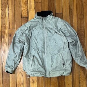 Men's Beige Windbreaker Two Sided Jacket